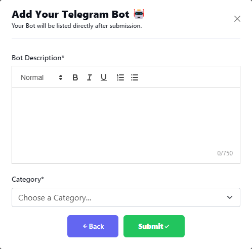 Biggest Telegram Bots Listing Directory